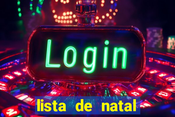 lista de natal para imprimir